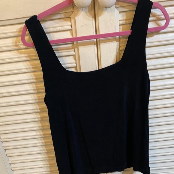 Chico's Traveler black square neck Chico's size 2